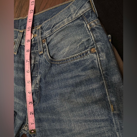 RE/DONe Denim!COMFORT STRETCH HIGH RISE STOVE PIPE ButtonUp Jeans Size 23 - Picture 14 of 14